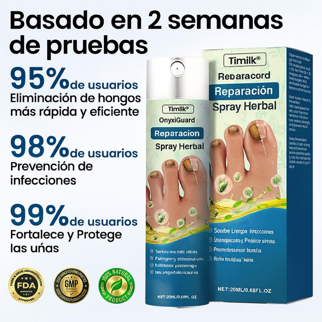 Oferta 2X1 Timilk - OnyxiGuard Spray Herbal de Reparación Fúngica| El secreto natural para uñas sanas y atractivas.