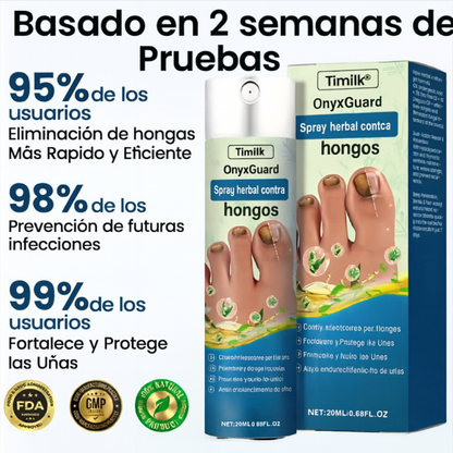 Oferta 2X1 Timilk - OnyxiGuard Spray Herbal de Reparación Fúngica| El secreto natural para uñas sanas y atractivas.