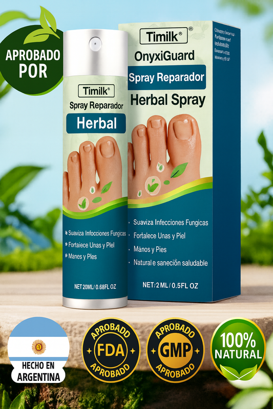 Oferta 2X1 Timilk - OnyxiGuard Spray Herbal de Reparación Fúngica| El secreto natural para uñas sanas y atractivas.